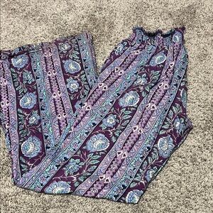 Billabong Purple and Blue Floral Pants